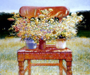 The Irish Chair with Wildflowers II painting